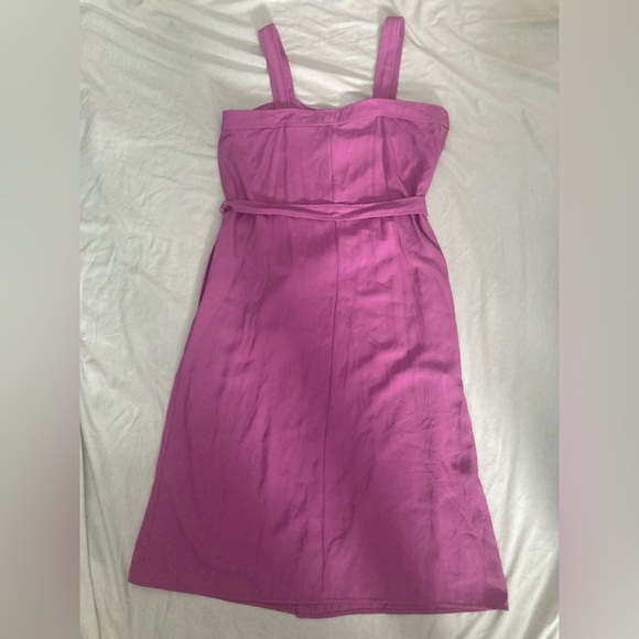 Everlane Japanese Go Weave Picnic Button-Down Dress Size 14 Magenta - Picture 7 of 8